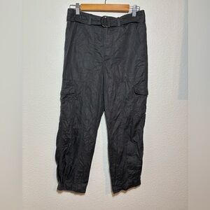 Quince Linen Organic Cotton Blend Belted Pants Size Small | casual | classic |